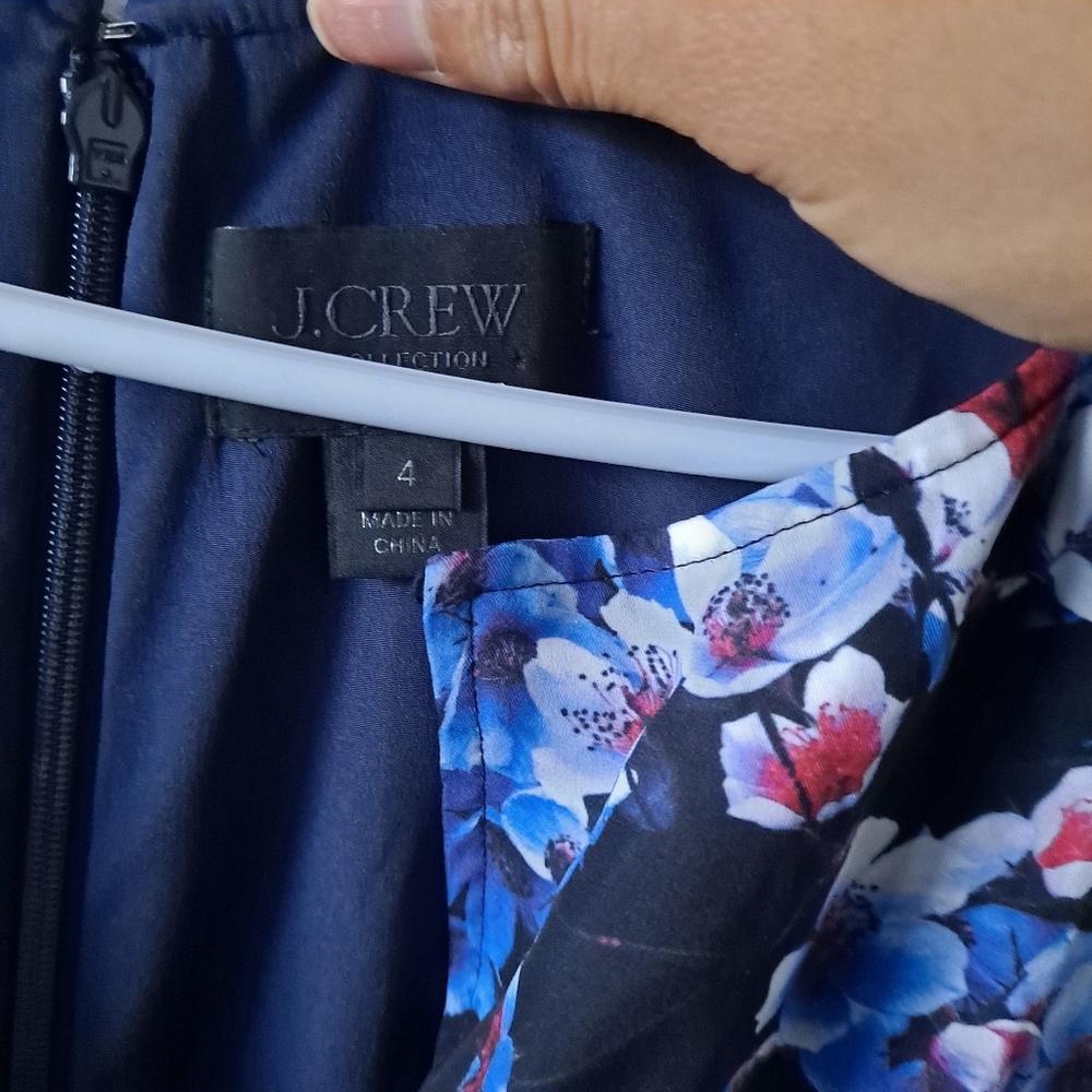 J. Crew Inky Floral Dress - Picture 6 of 7